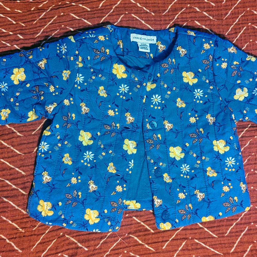 Janie and Jack Blue Floral Jacket